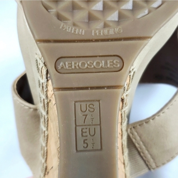 Aerosoles Heelrest Shortcake Wedge Slingback Sand Walking Sandals Size 7.5W - Picture 13 of 14